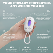 Lenovo 3-in-1Smart  Door-mounted Security Alarm Privacy Anti-theft Device Smart Infrared Detector LED Light Hotels Anti Take Cam
