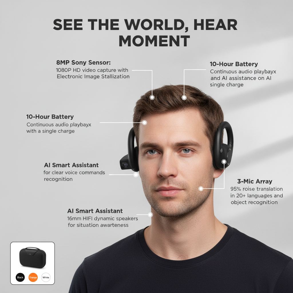 Aura Vision™ AI Camera Headphones